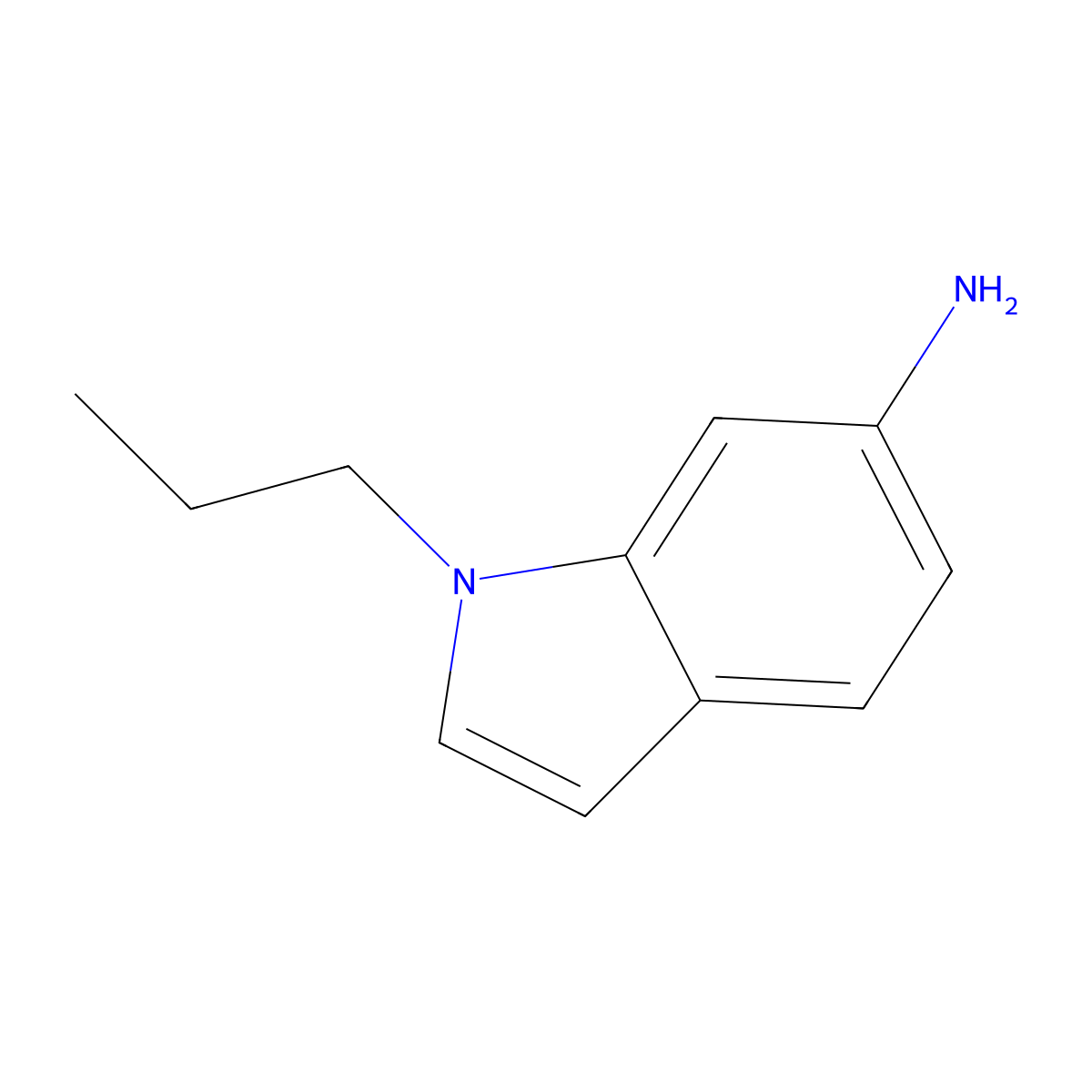 1-propyl-1H-indol-6-amine molecular structure, CAS 1095532-43-6