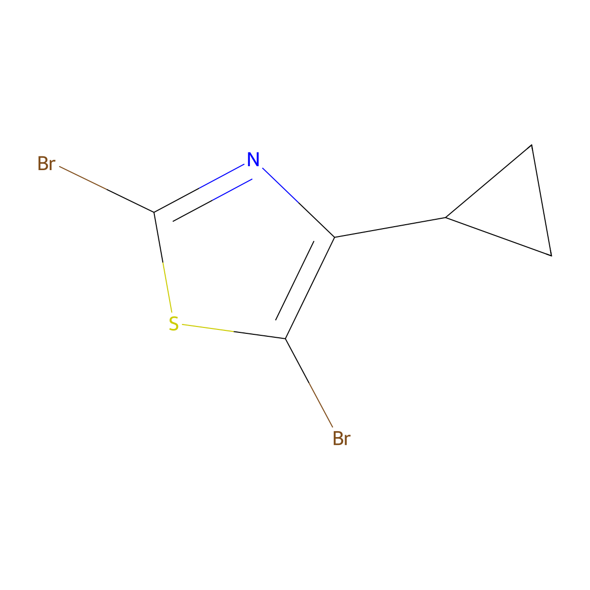 2,5-Dibromo-4-(cyclopropyl)thiazole molecular structure, CAS 1095539-20-0