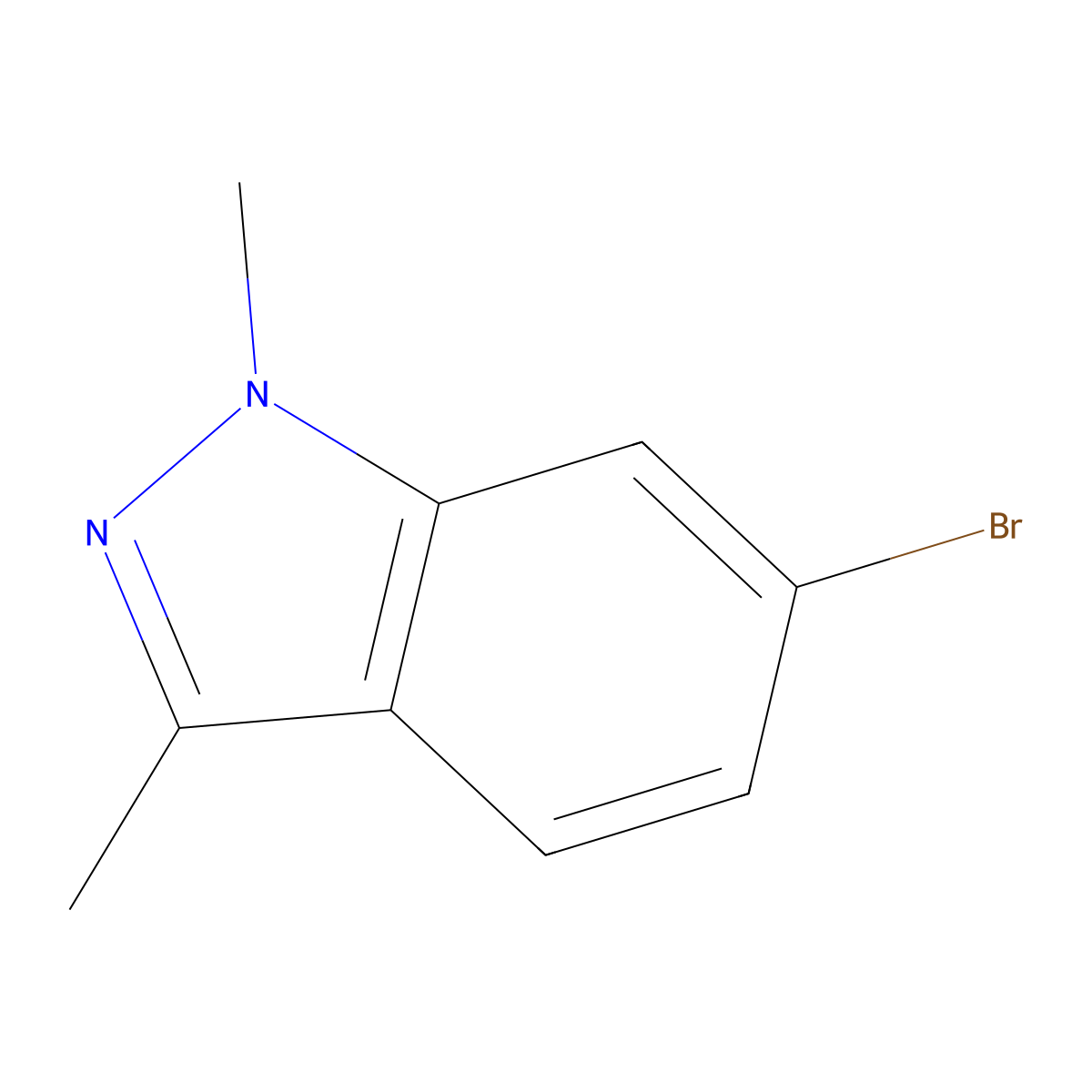 6-Bromo-1,3-dimethyl-1H-indazole molecular structure, CAS 1095539-84-6