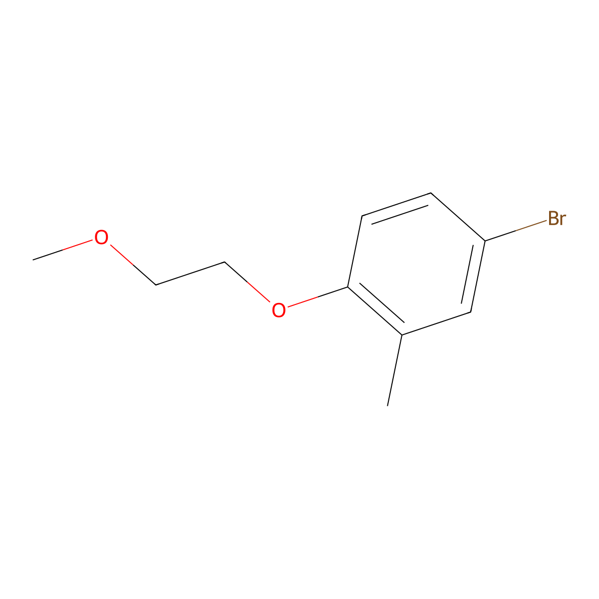 4-Bromo-1-(2-methoxyethoxy)-2-methylbenzene molecular structure, CAS 1095540-10-5