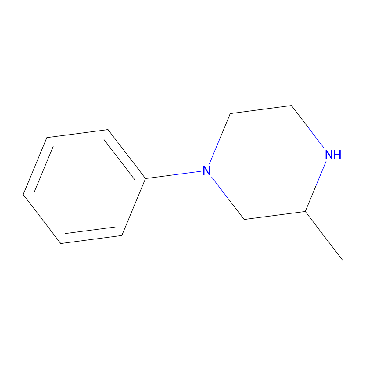 (3R)-3-methyl-1-phenylpiperazine molecular structure, CAS 1095542-54-3