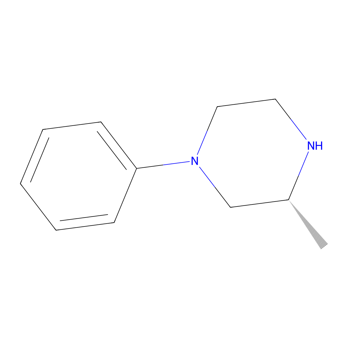 (3R)-3-methyl-1-phenylpiperazine molecular structure, CAS 1095542-54-3