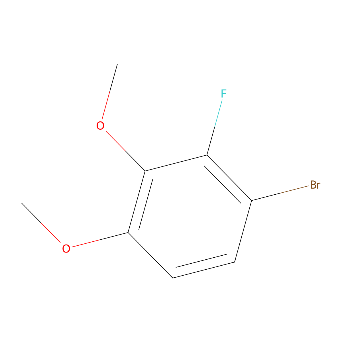 1-Bromo-2-fluoro-3,4-dimethoxybenzene molecular structure, CAS 1095544-37-8
