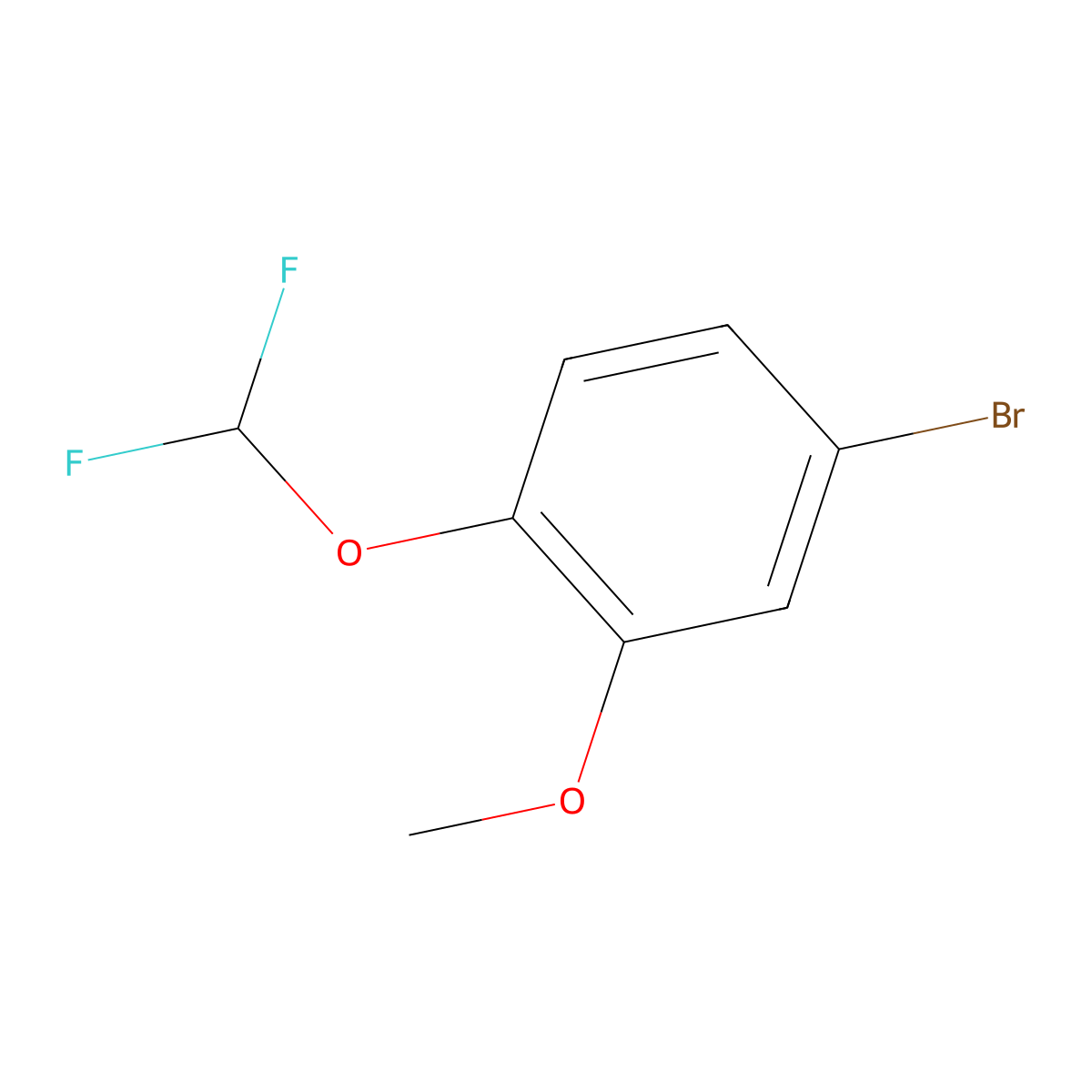 5-Bromo-2-(difluoromethoxy)anisole molecular structure, CAS 1095544-42-5