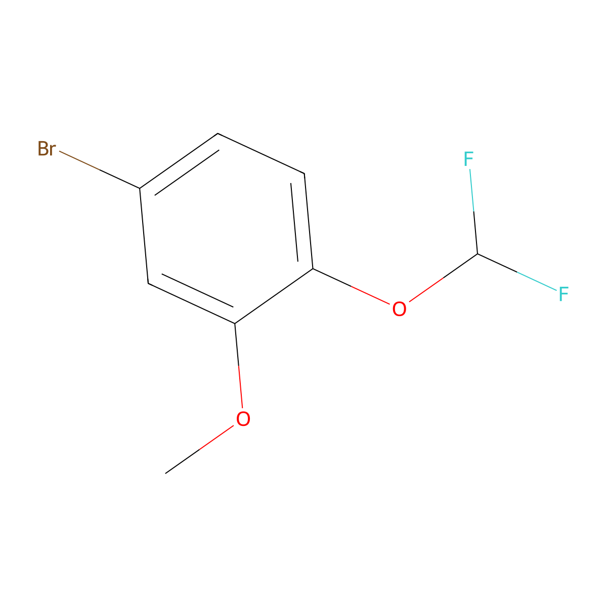 5-Bromo-2-(difluoromethoxy)anisole molecular structure, CAS 1095544-42-5