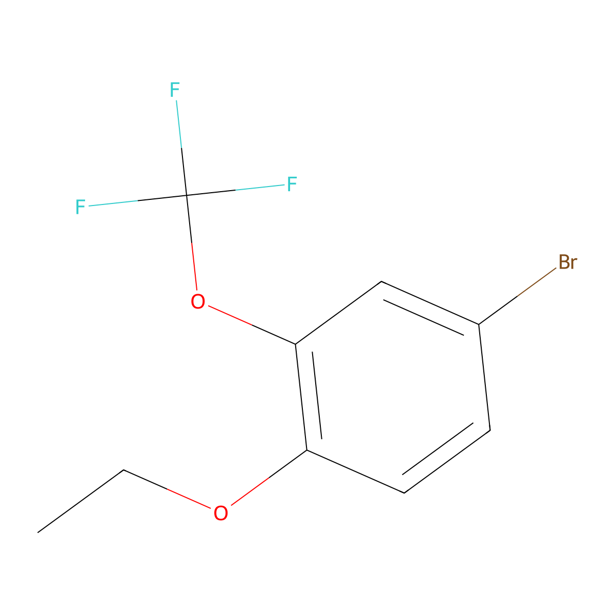 4-Bromo-1-ethoxy-2-(trifluoromethoxy)benzene molecular structure, CAS 1095544-47-0