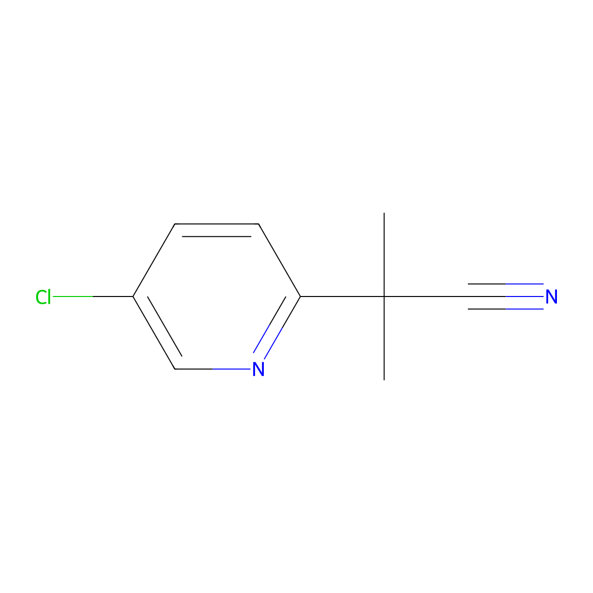 2-(5-Chloropyridin-2-yl)-2-methylpropanenitrile molecular structure, CAS 1095544-68-5
