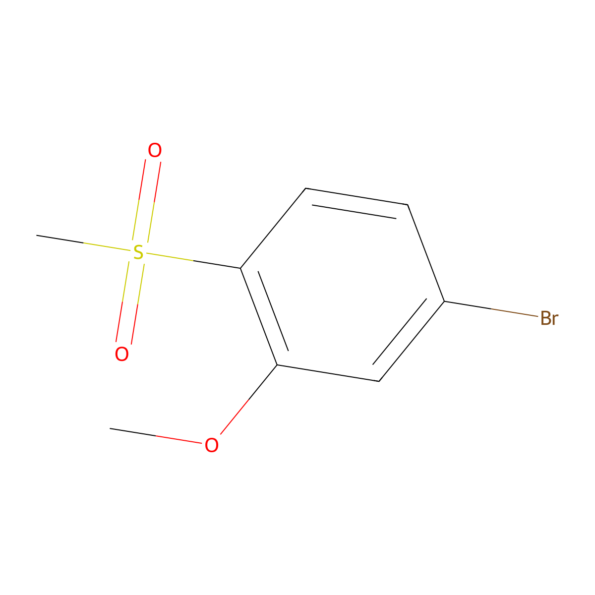 4-Bromo-1-methanesulfonyl-2-methoxybenzene molecular structure, CAS 1095544-87-8