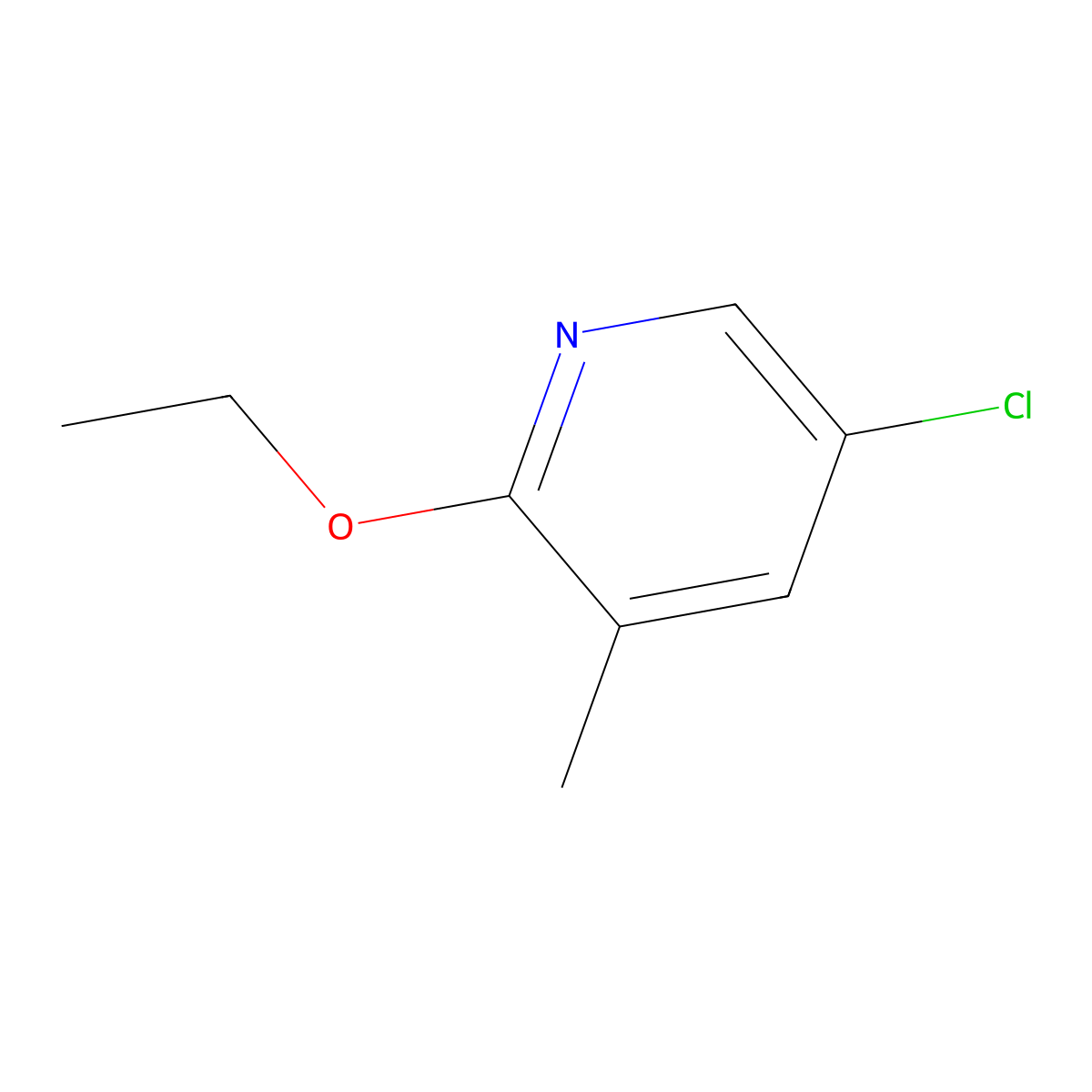 5-Chloro-2-ethoxy-3-methyl-pyridine molecular structure, CAS 1095544-93-6