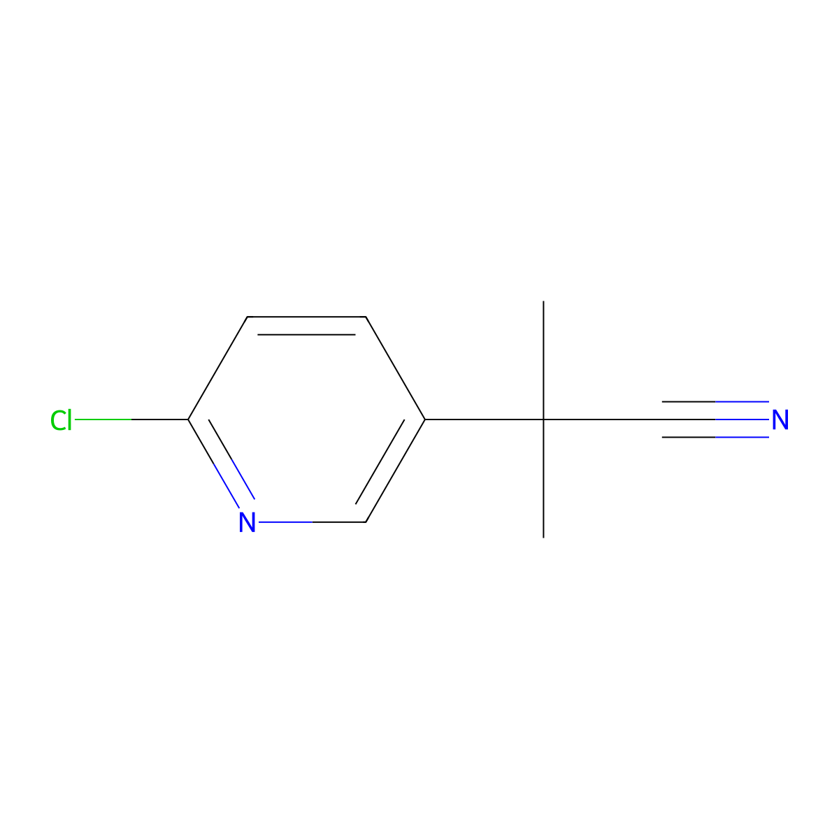 2-(6-Chloropyridin-3-yl)-2-methylpropanenitrile molecular structure, CAS 1095545-86-0