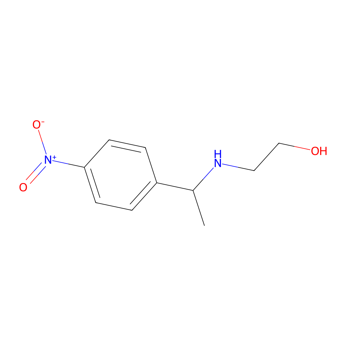 2-{[1-(4-Nitrophenyl)ethyl]amino}ethan-1-ol molecular structure, CAS 1095545-89-3