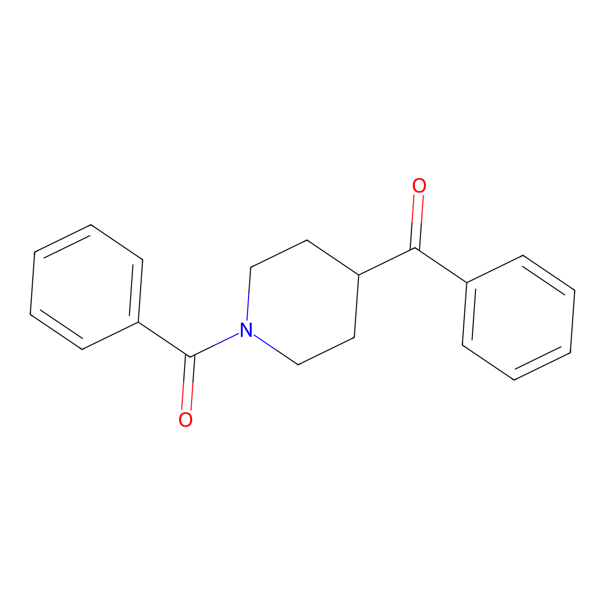 Piperidine, 1,4-dibenzoyl- molecular structure, CAS 109555-51-3