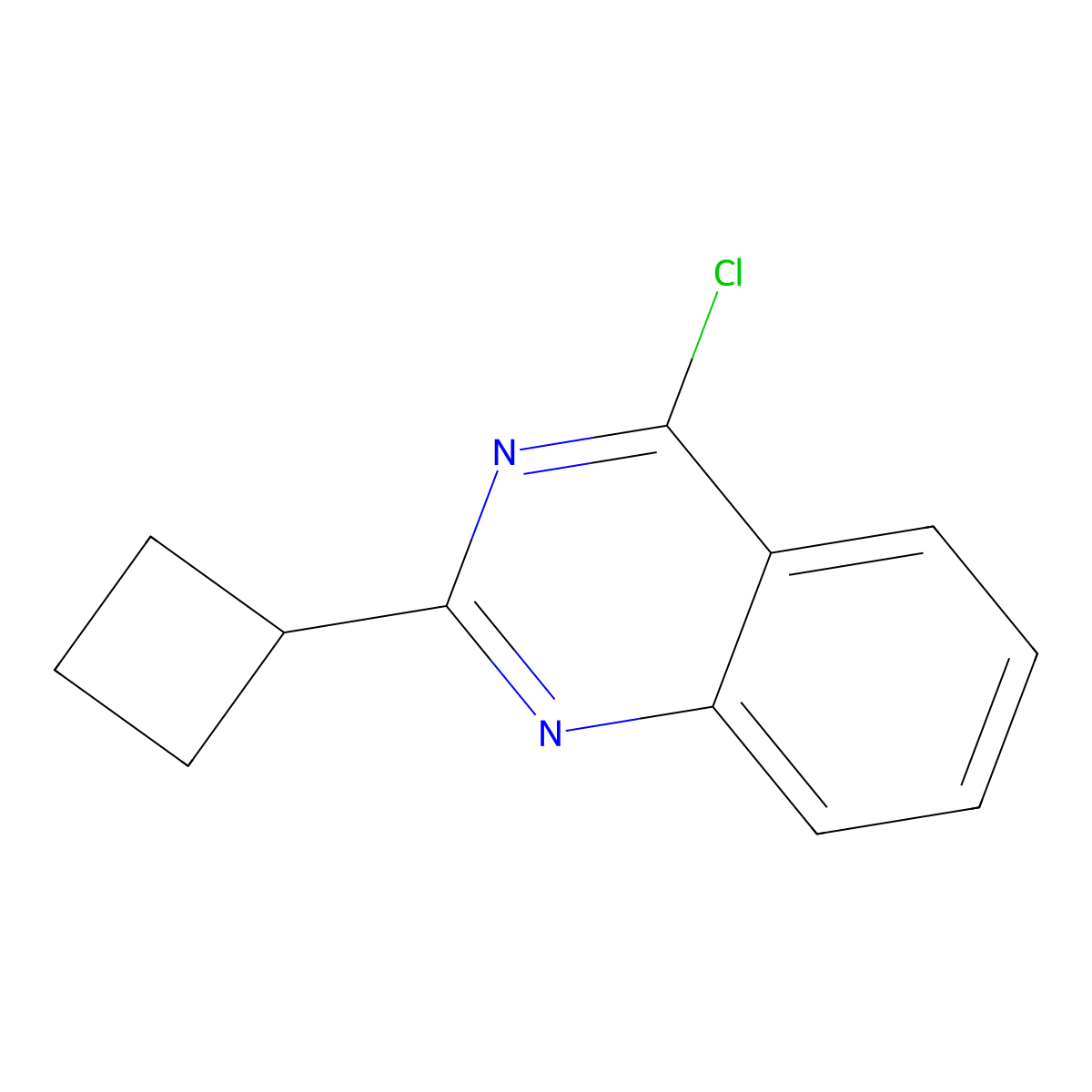4-Chloro-2-cyclobutylquinazoline molecular structure, CAS 1095559-57-1