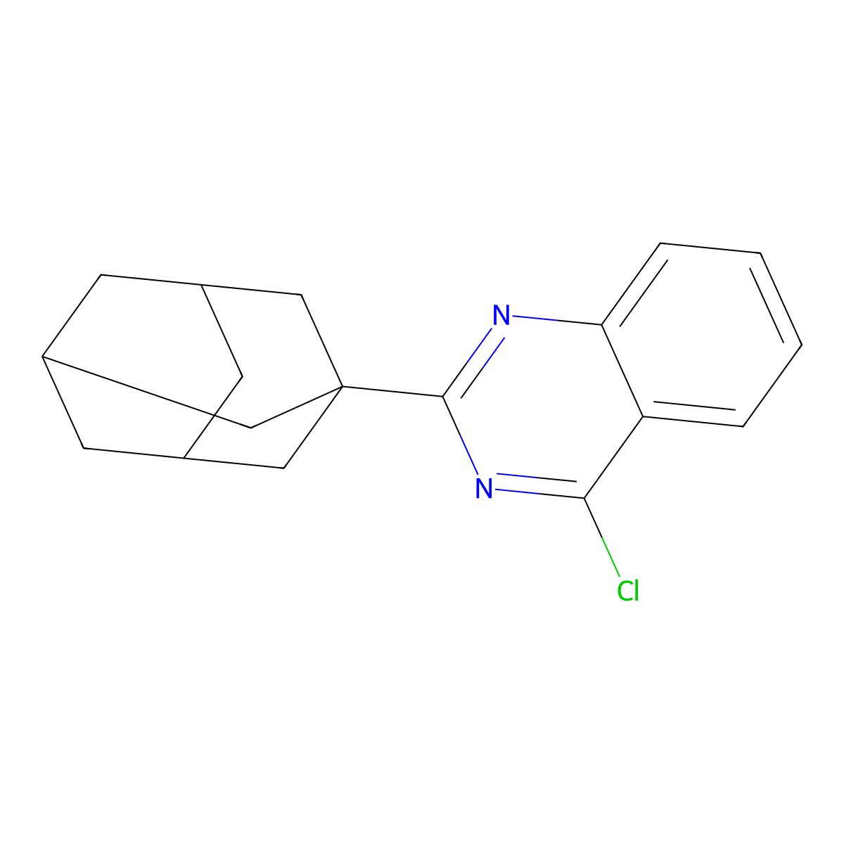 2-(Adamantan-1-yl)-4-chloroquinazoline molecular structure, CAS 1095559-60-6