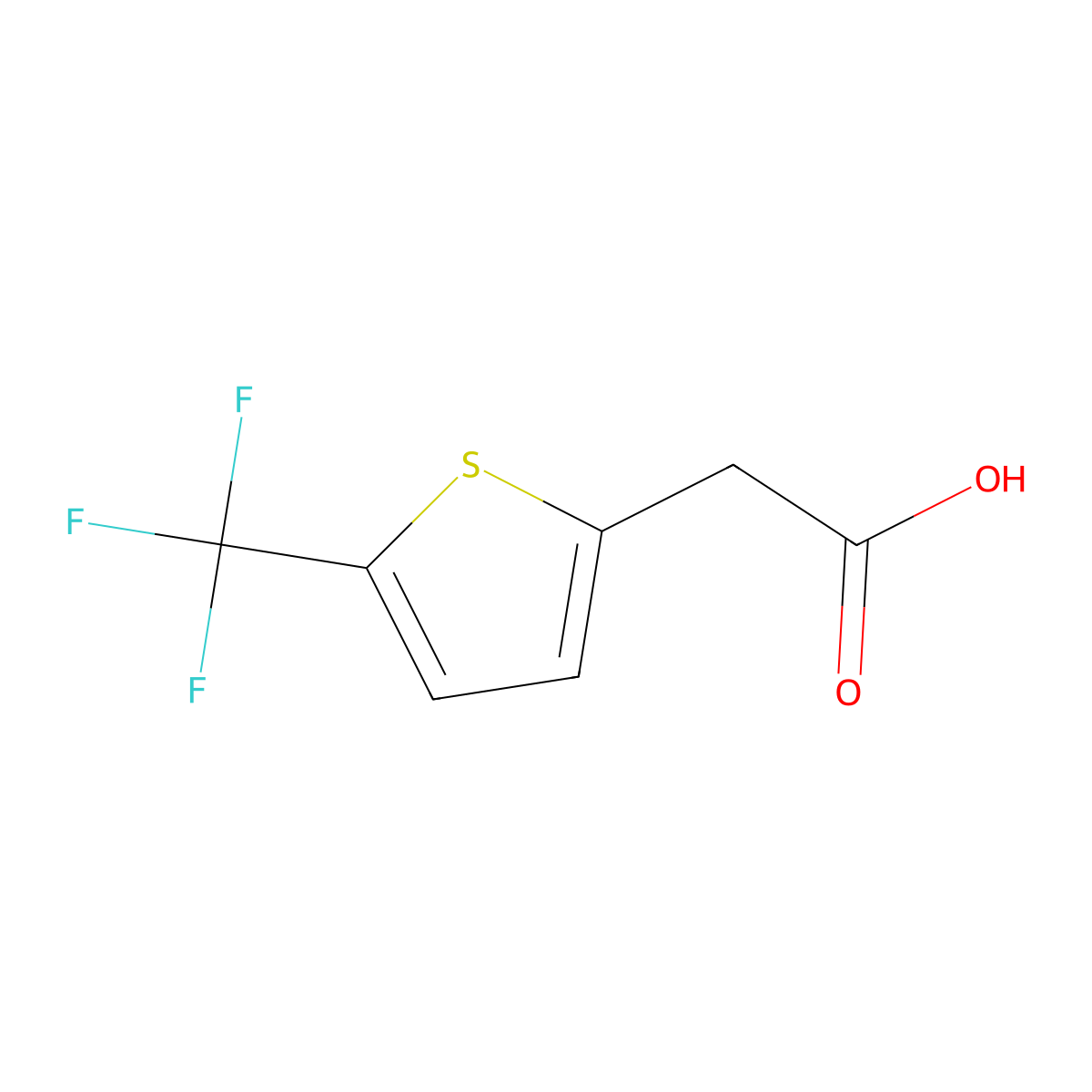 2-[5-(Trifluoromethyl)thiophen-2-YL]acetic acid molecular structure, CAS 1095560-61-4