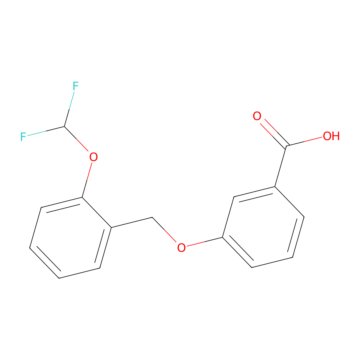 3-{[2-(Difluoromethoxy)phenyl]methoxy}benzoic acid molecular structure, CAS 1095565-68-6