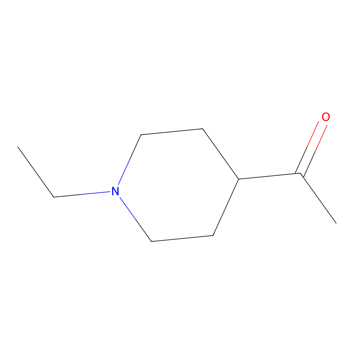 1-(1-Ethylpiperidin-4-yl)ethan-1-one molecular structure, CAS 1095566-80-5