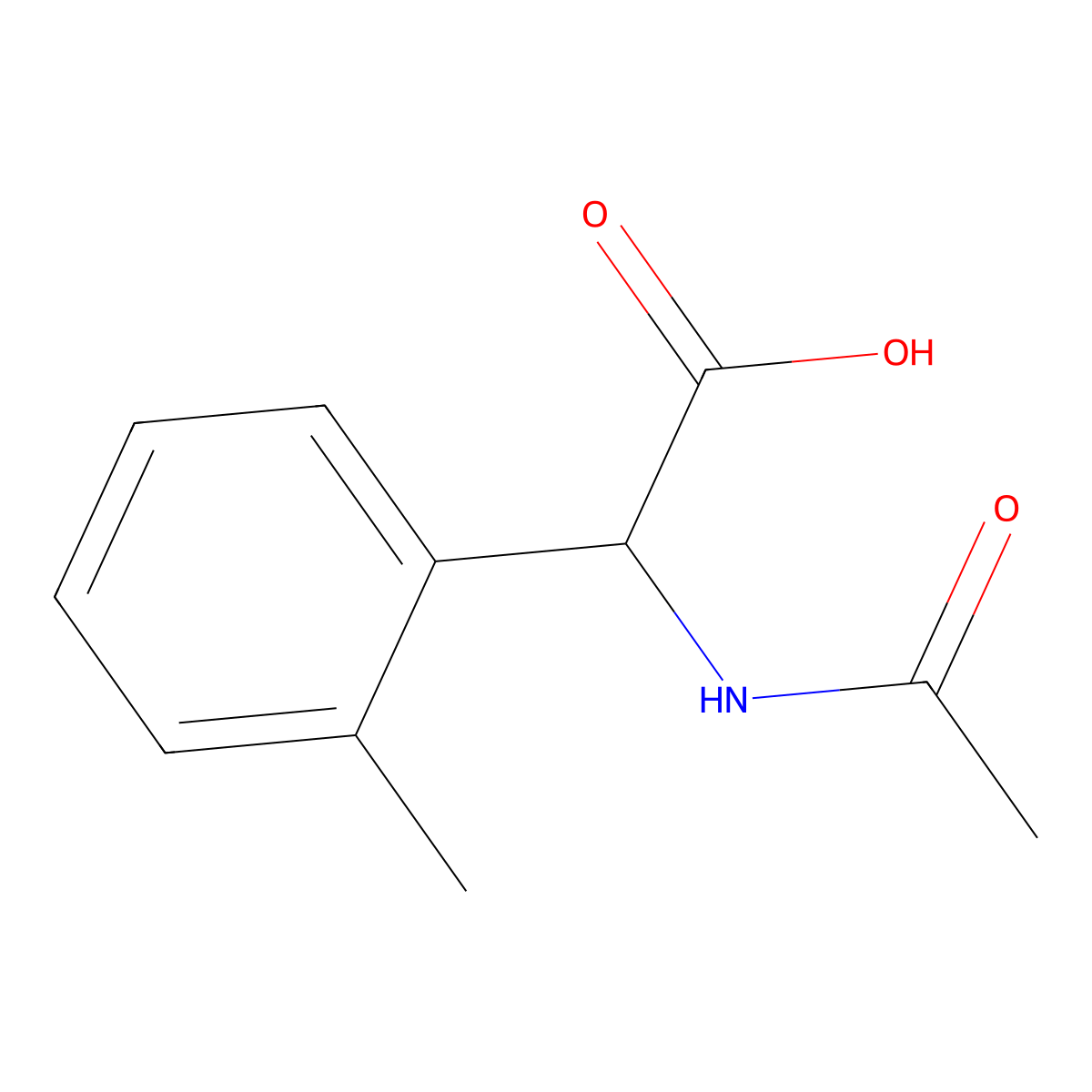 2-Acetamido-2-(o-tolyl)acetic acid molecular structure, CAS 1095567-52-4