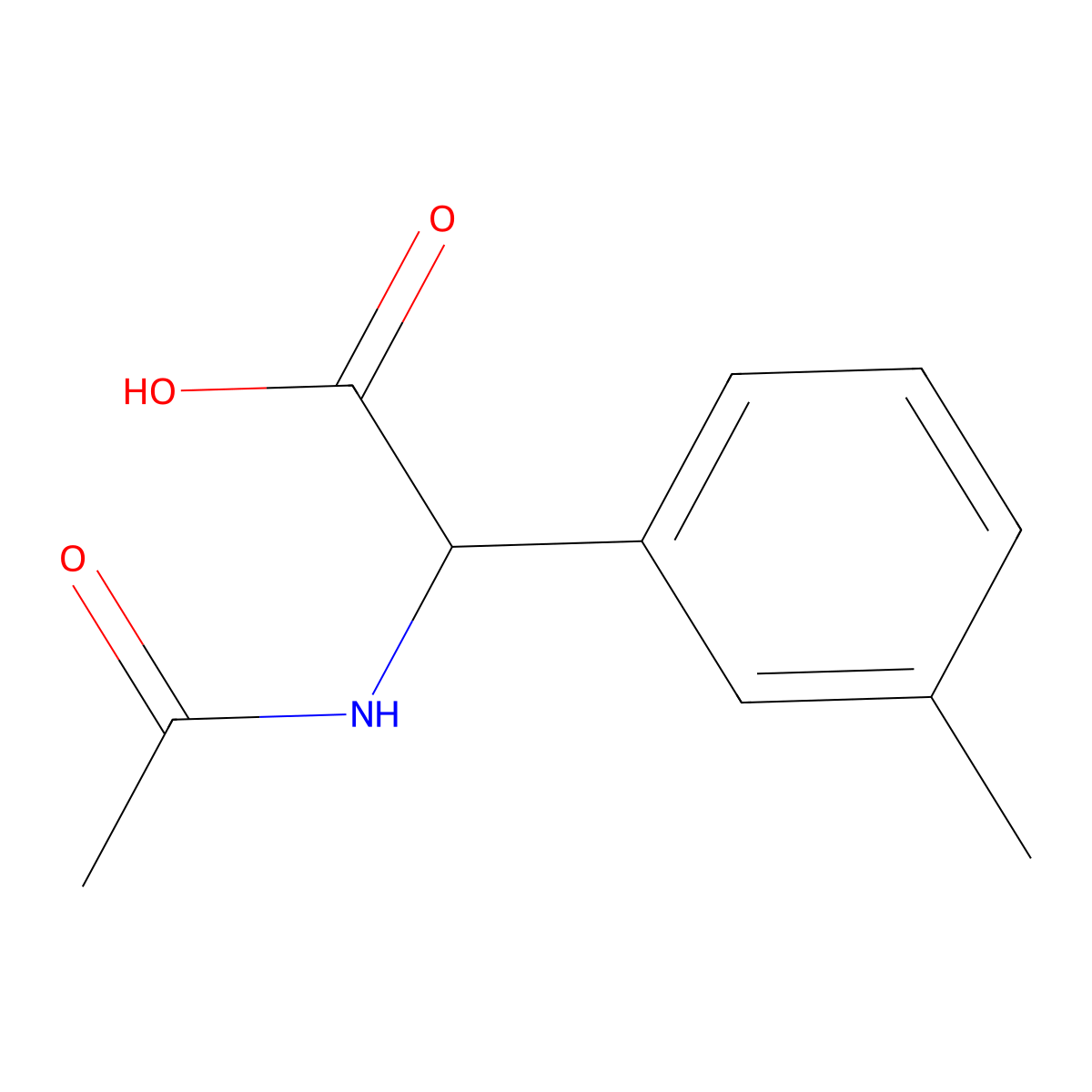 2-Acetamido-2-(m-tolyl)acetic acid molecular structure, CAS 1095567-54-6