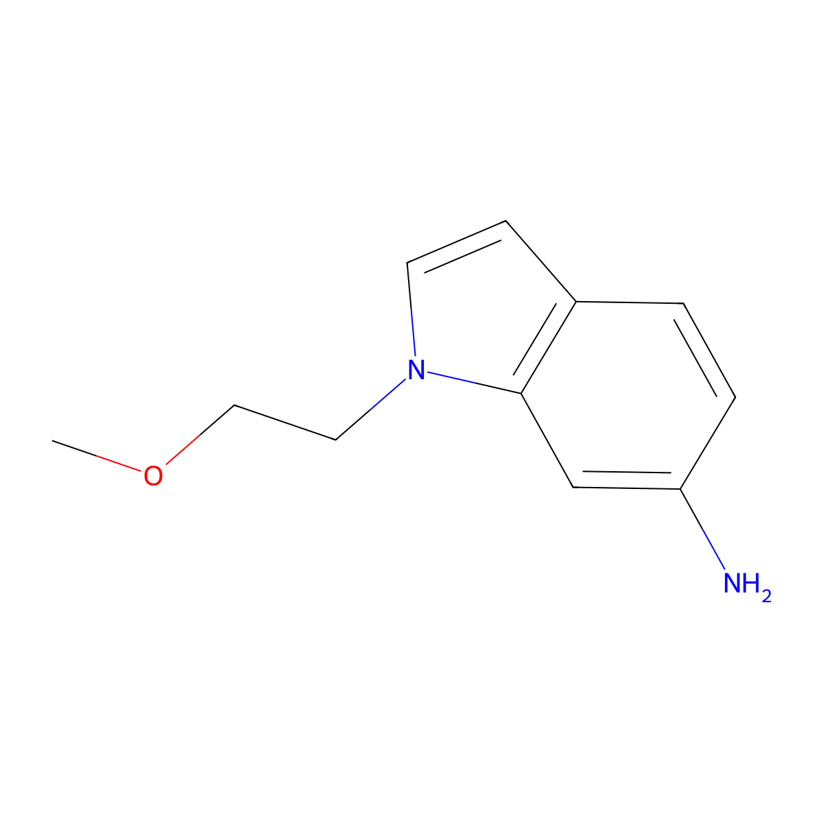 1-(2-methoxyethyl)-1H-indol-6-amine molecular structure, CAS 1095573-80-0