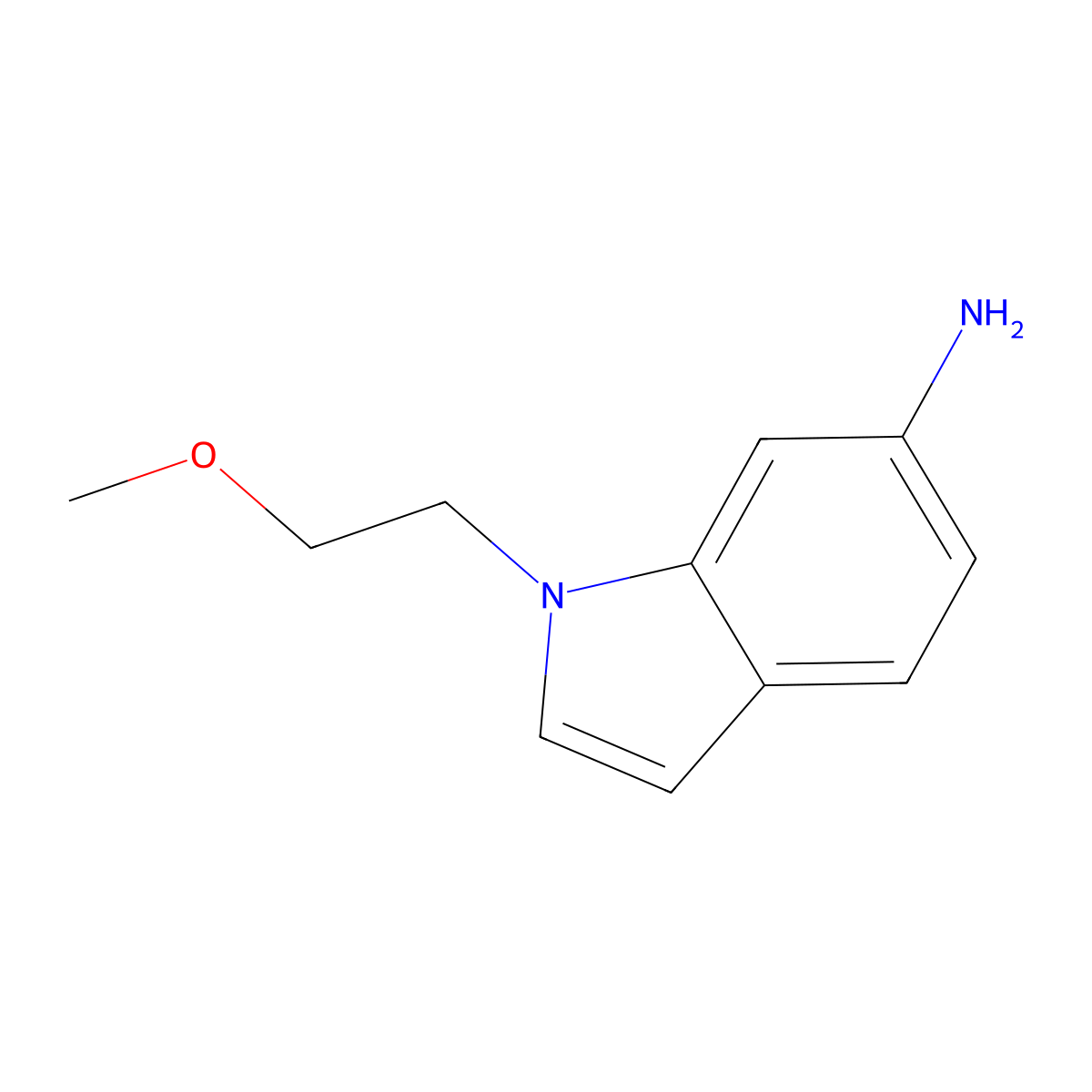 1-(2-methoxyethyl)-1H-indol-6-amine molecular structure, CAS 1095573-80-0
