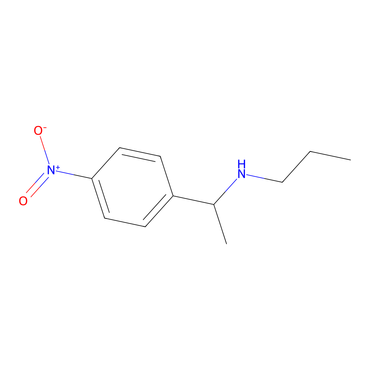 [1-(4-Nitrophenyl)ethyl](propyl)amine molecular structure, CAS 1095579-00-2