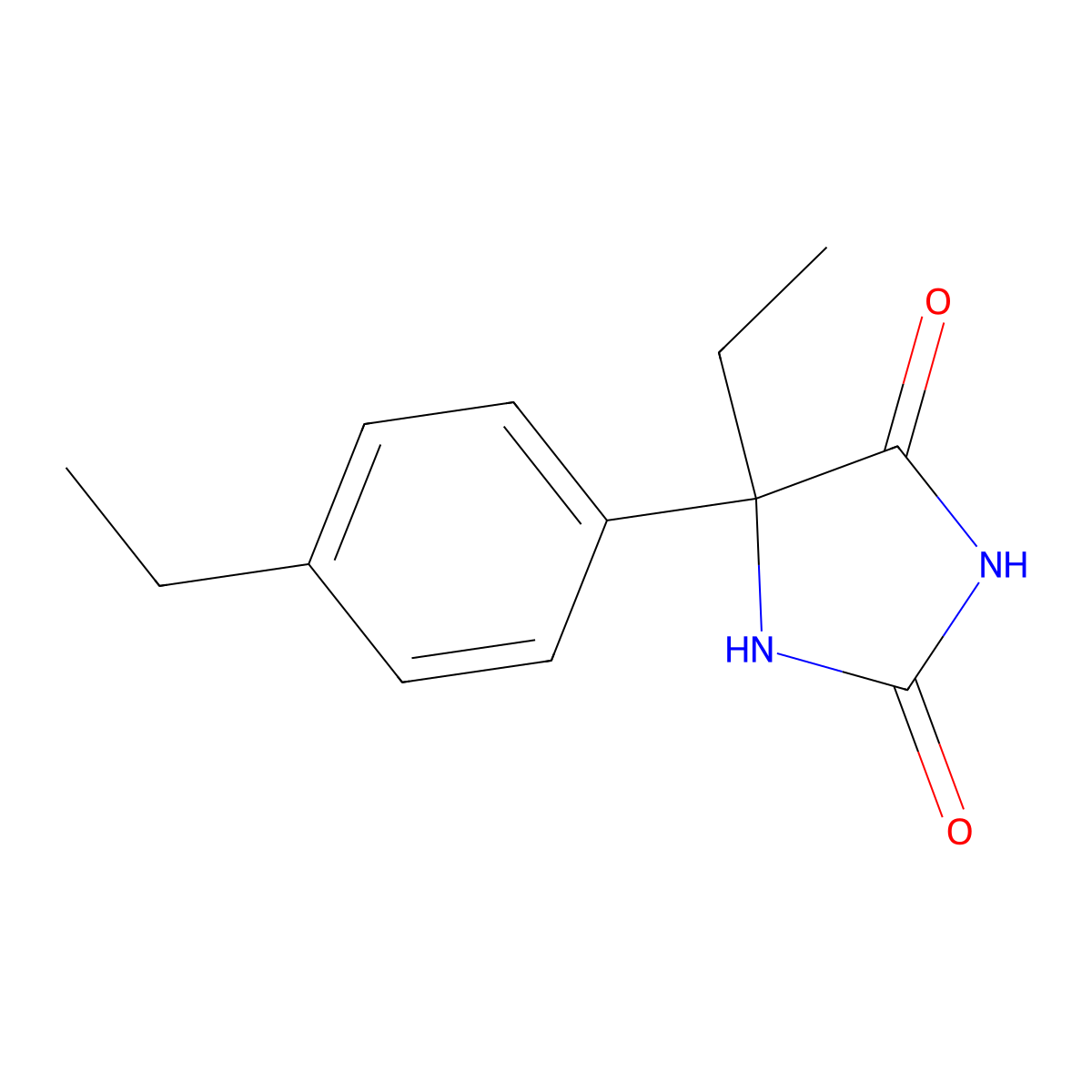 5-Ethyl-5-(4-ethylphenyl)imidazolidine-2,4-dione molecular structure, CAS 1095585-21-9