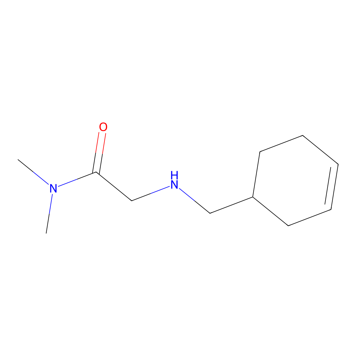 2-{[(cyclohex-3-en-1-yl)methyl]amino}-N,N-dimethylacetamide molecular structure, CAS 1095587-32-8