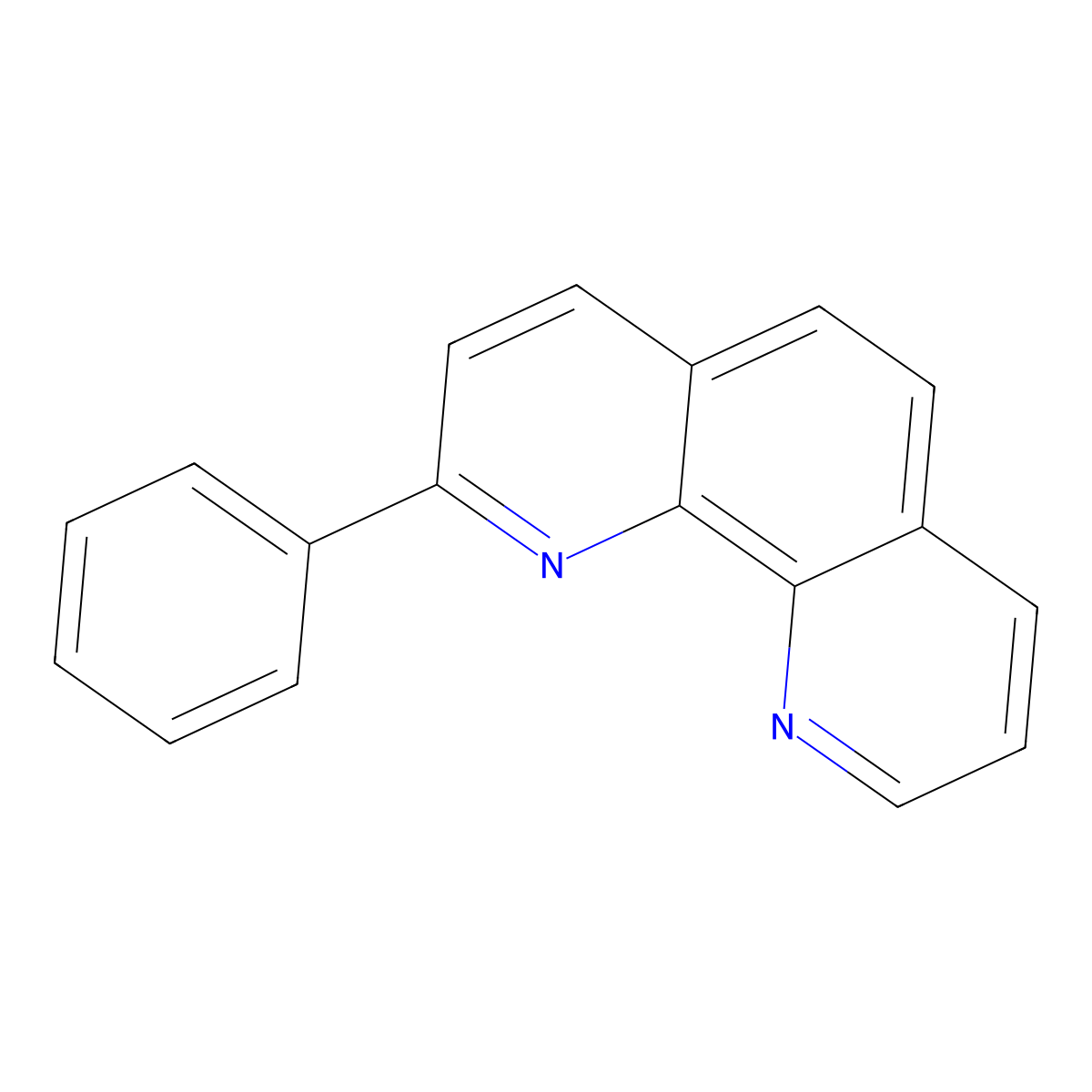2-Phenyl-1,10-phenanthroline molecular structure, CAS 109559-47-9