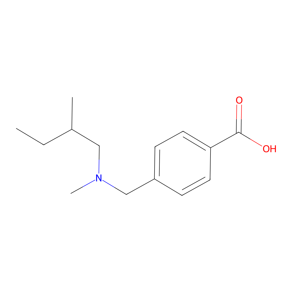 4-[[Methyl(2-methylbutyl)amino]methyl]benzoic acid molecular structure, CAS 1095591-22-2