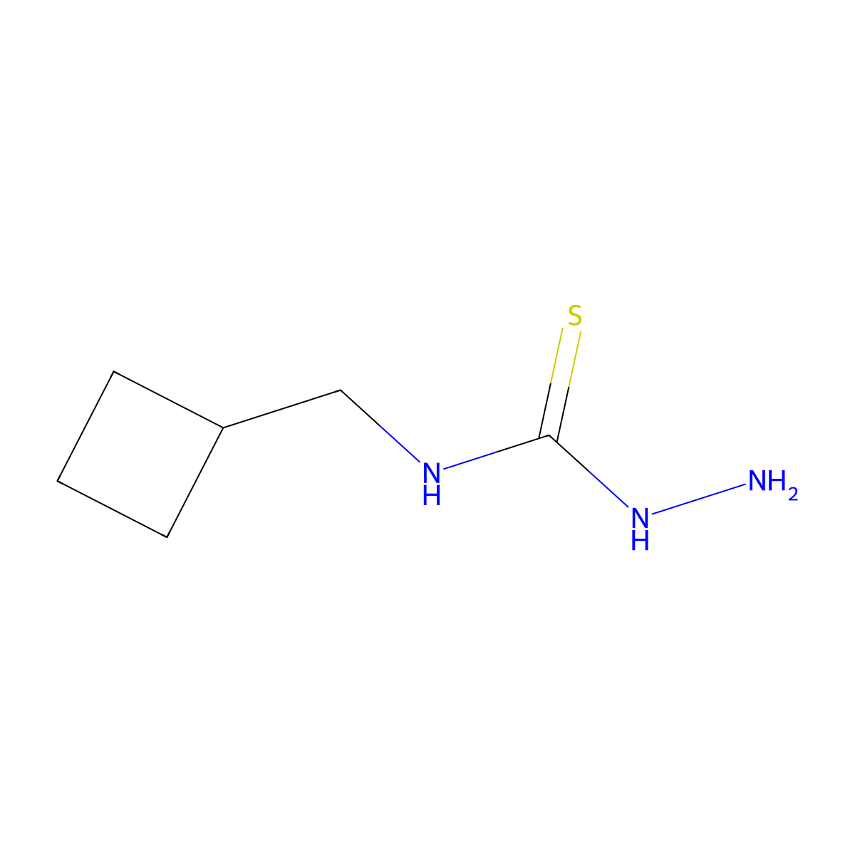 3-Amino-1-(cyclobutylmethyl)thiourea molecular structure, CAS 1095592-96-3