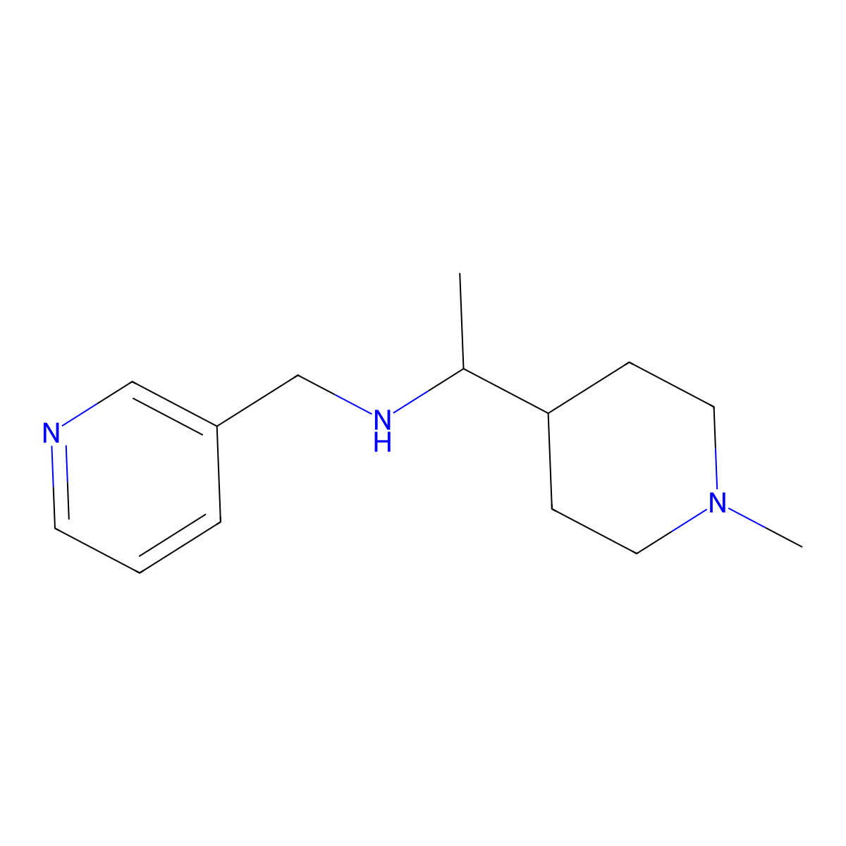 1-(1-Methylpiperidin-4-yl)-N-(pyridin-3-ylmethyl)ethan-1-amine molecular structure, CAS 1095594-58-3