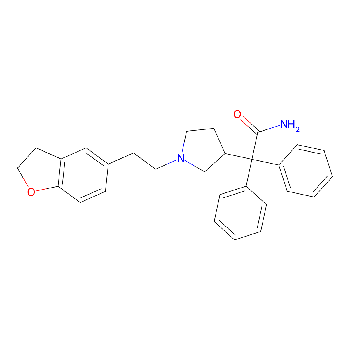 (+-)-Darifenacin molecular structure, CAS 1095598-84-7