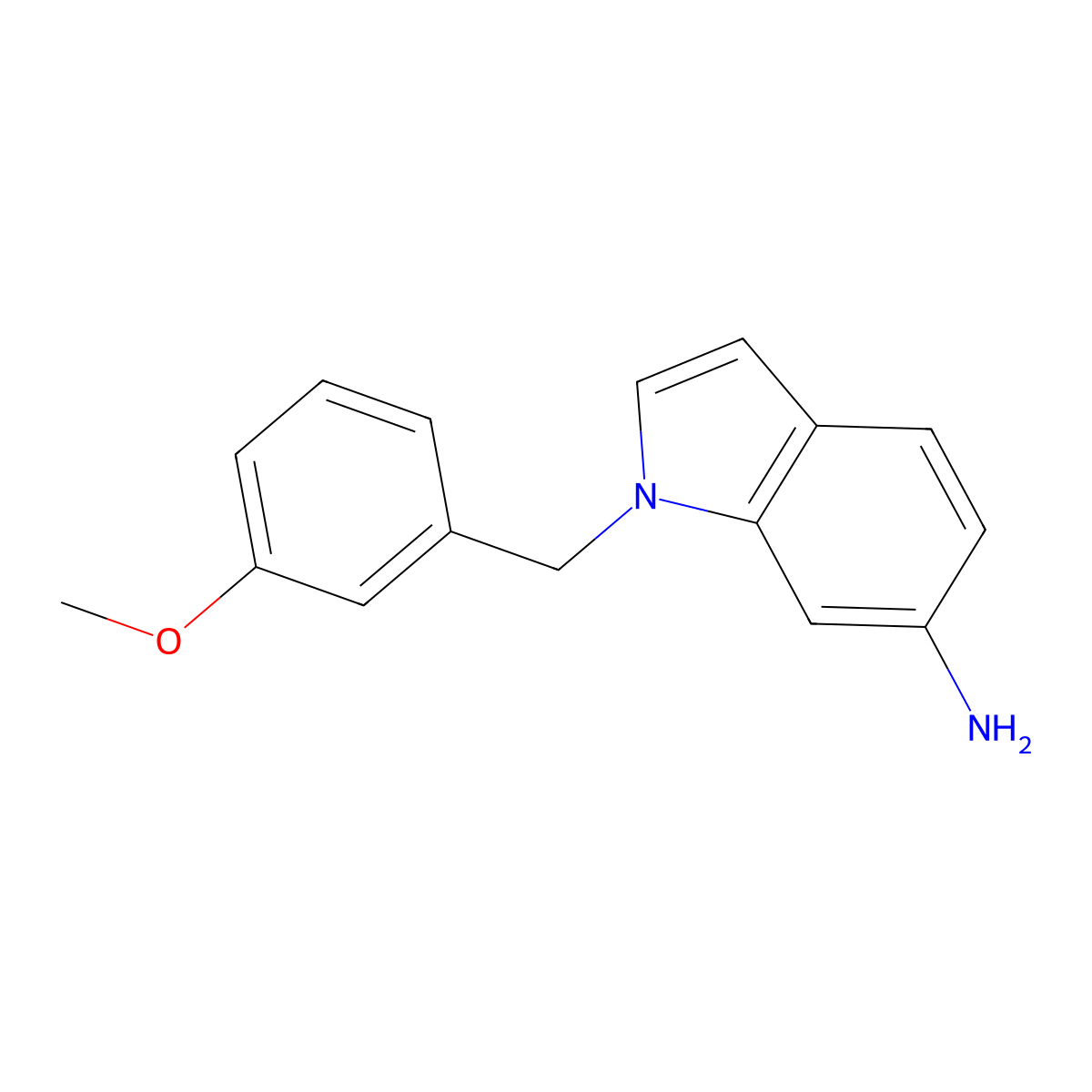 1-[(3-methoxyphenyl)methyl]-1H-indol-6-amine molecular structure, CAS 1095600-69-3