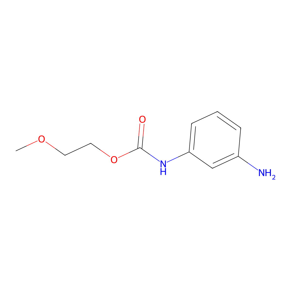 2-methoxyethyl N-(3-aminophenyl)carbamate molecular structure, CAS 1095601-63-0