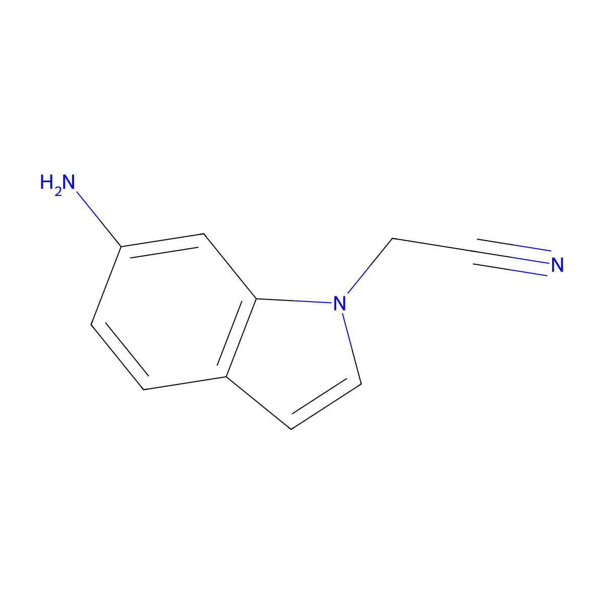 2-(6-amino-1H-indol-1-yl)acetonitrile molecular structure, CAS 1095603-93-2