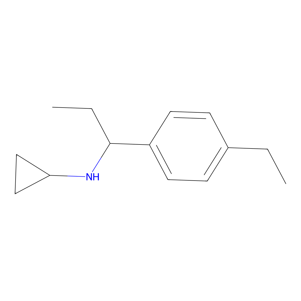 N-[1-(4-ethylphenyl)propyl]cyclopropanamine molecular structure, CAS 1095611-97-4