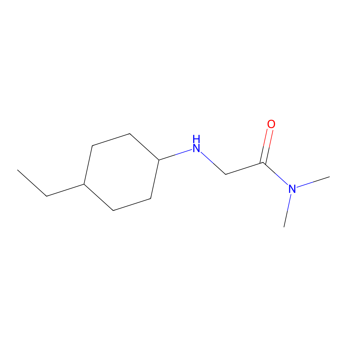 2-((4-Ethylcyclohexyl)amino)-N,N-dimethylacetamide molecular structure, CAS 1095615-24-9