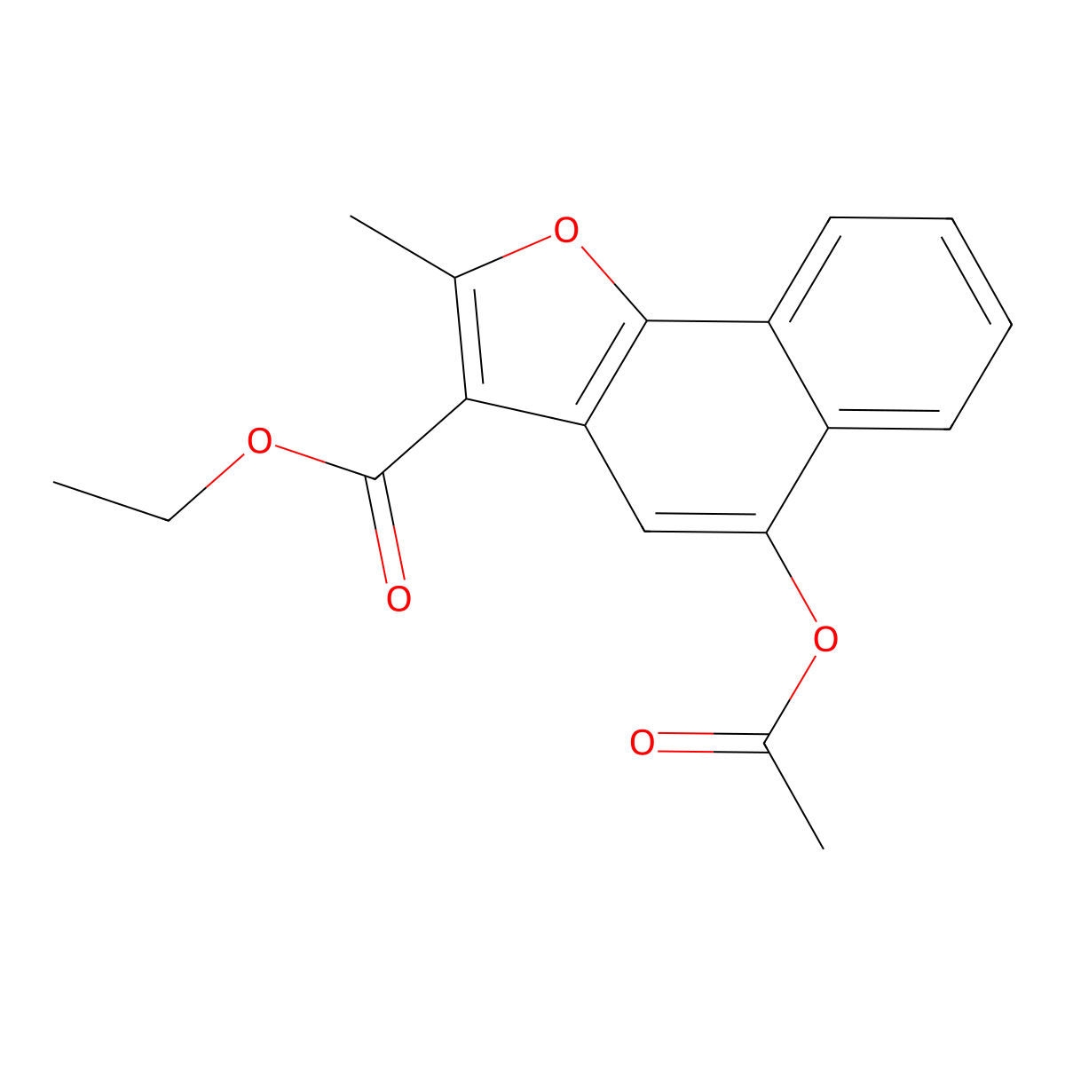 Ethyl 5-(acetyloxy)-2-methylnaphtho[1,2-b]furan-3-carboxylate molecular structure, CAS 109562-72-3