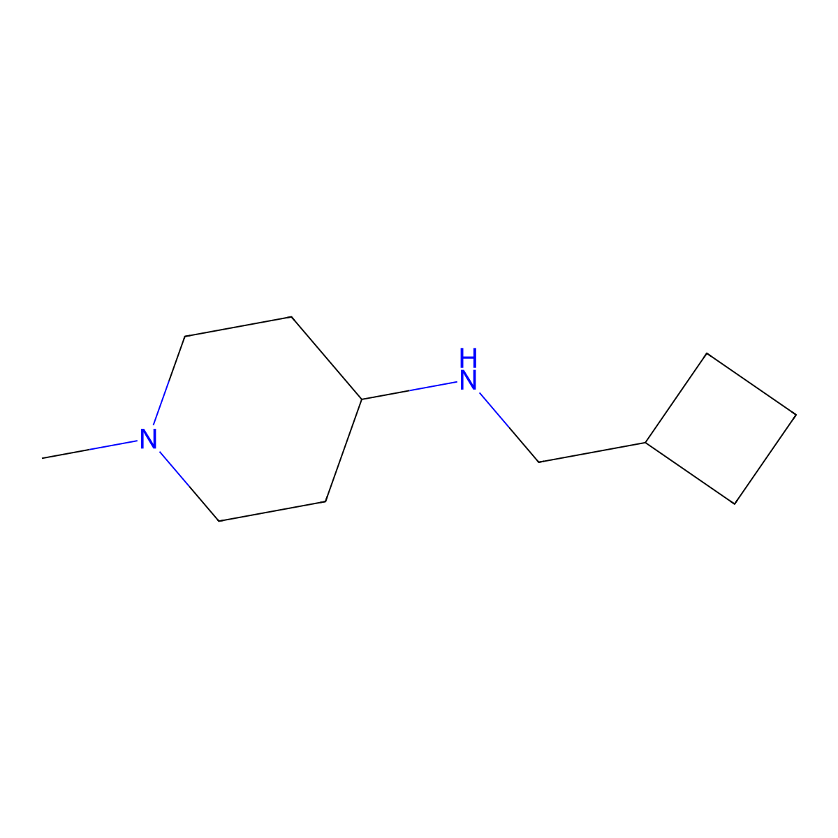 N-(cyclobutylmethyl)-1-methylpiperidin-4-amine molecular structure, CAS 1095620-22-6