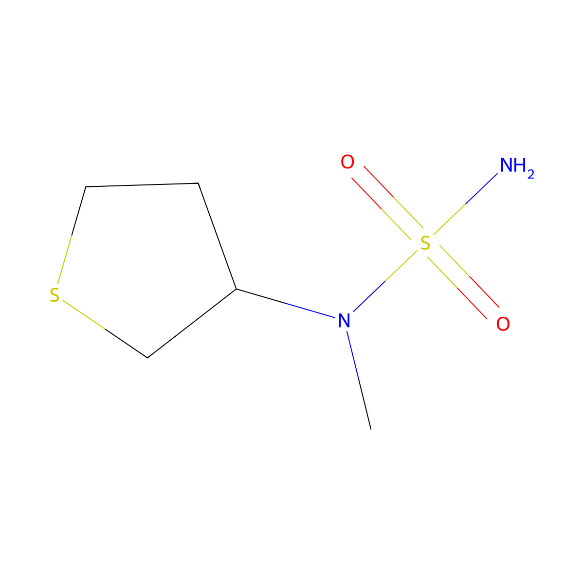 N-methyl-N-(thiolan-3-yl)aminosulfonamide molecular structure, CAS 1095632-59-9
