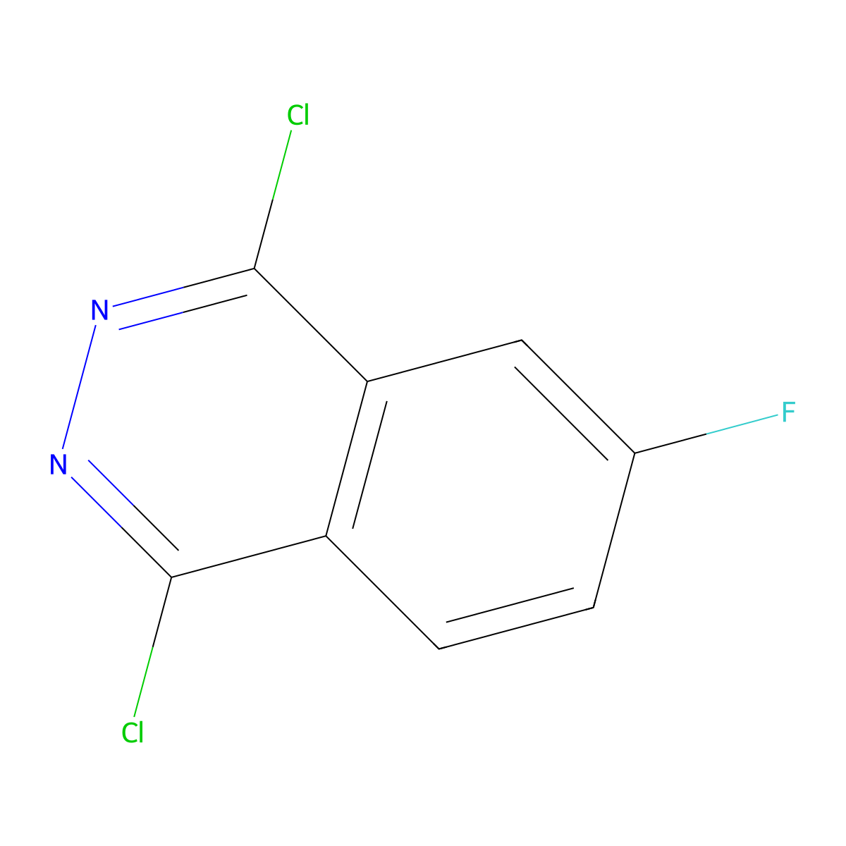1,4-Dichloro-6-fluorophthalazine molecular structure, CAS 1095639-59-0