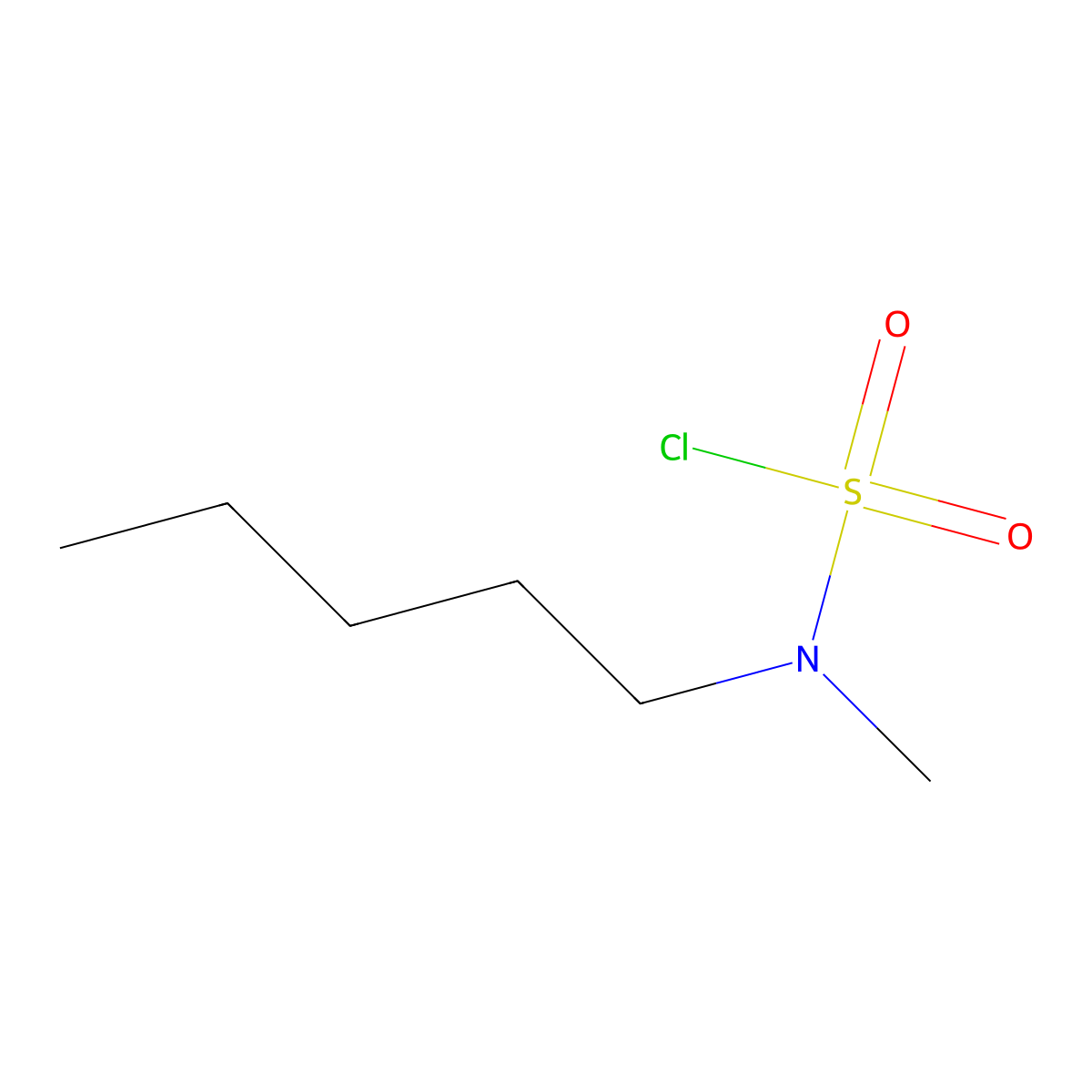 Methylpentylsulfamoyl chloride molecular structure, CAS 1095643-67-6