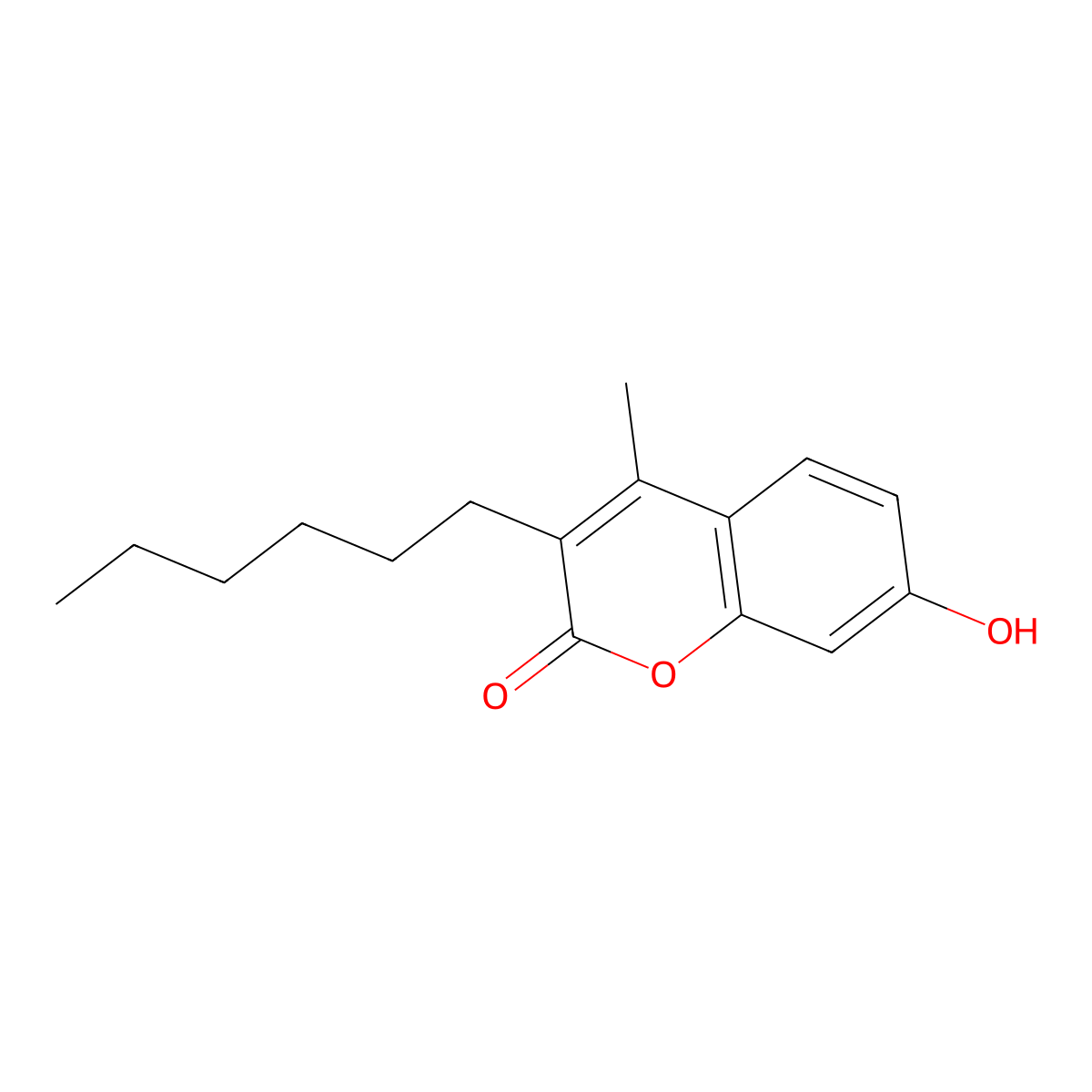 3-Hexyl-7-hydroxy-4-methylchromen-2-one molecular structure, CAS 109565-17-5
