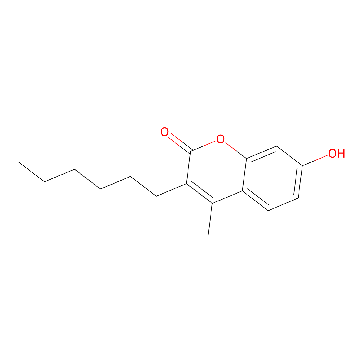 3-Hexyl-7-hydroxy-4-methylchromen-2-one molecular structure, CAS 109565-17-5