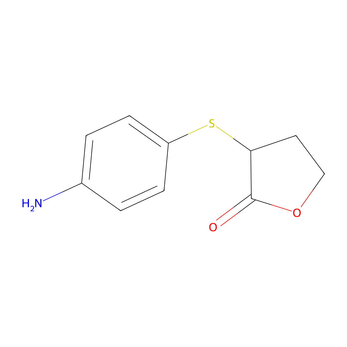 3-((4-Aminophenyl)thio)dihydrofuran-2(3H)-one molecular structure, CAS 1095660-34-6