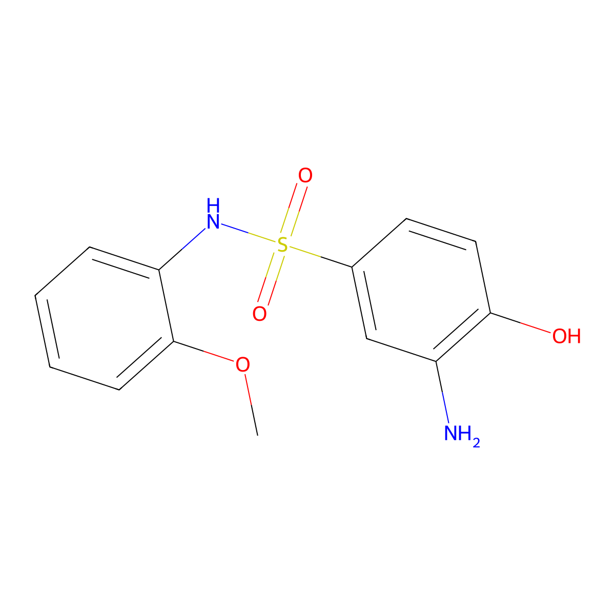 3-Amino-4-hydroxy-N-(2-methoxy-phenyl)-benzenesulfonamide molecular structure, CAS 109568-85-6