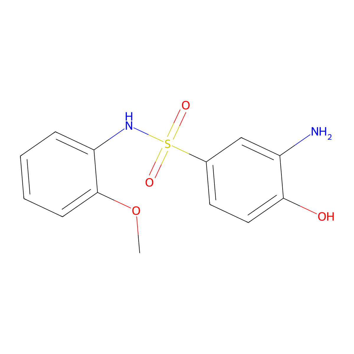 3-Amino-4-hydroxy-N-(2-methoxy-phenyl)-benzenesulfonamide molecular structure, CAS 109568-85-6