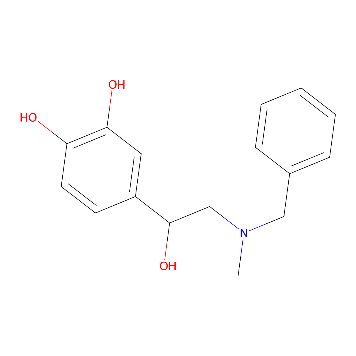 4-(2-(Benzyl(methyl)amino)-1-hydroxyethyl)benzene-1,2-diol molecular structure, CAS 1095714-91-2