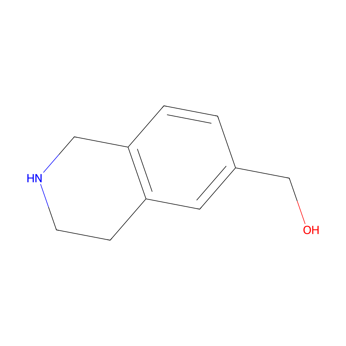(1,2,3,4-Tetrahydro-isoquinolin-6-YL)-methanol molecular structure, CAS 1095715-75-5